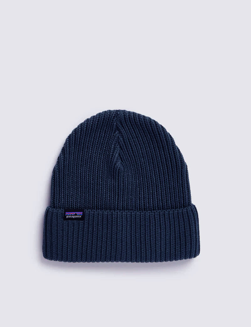 Pata Fisherman's Rolled Beanie Hat - Navy Blue