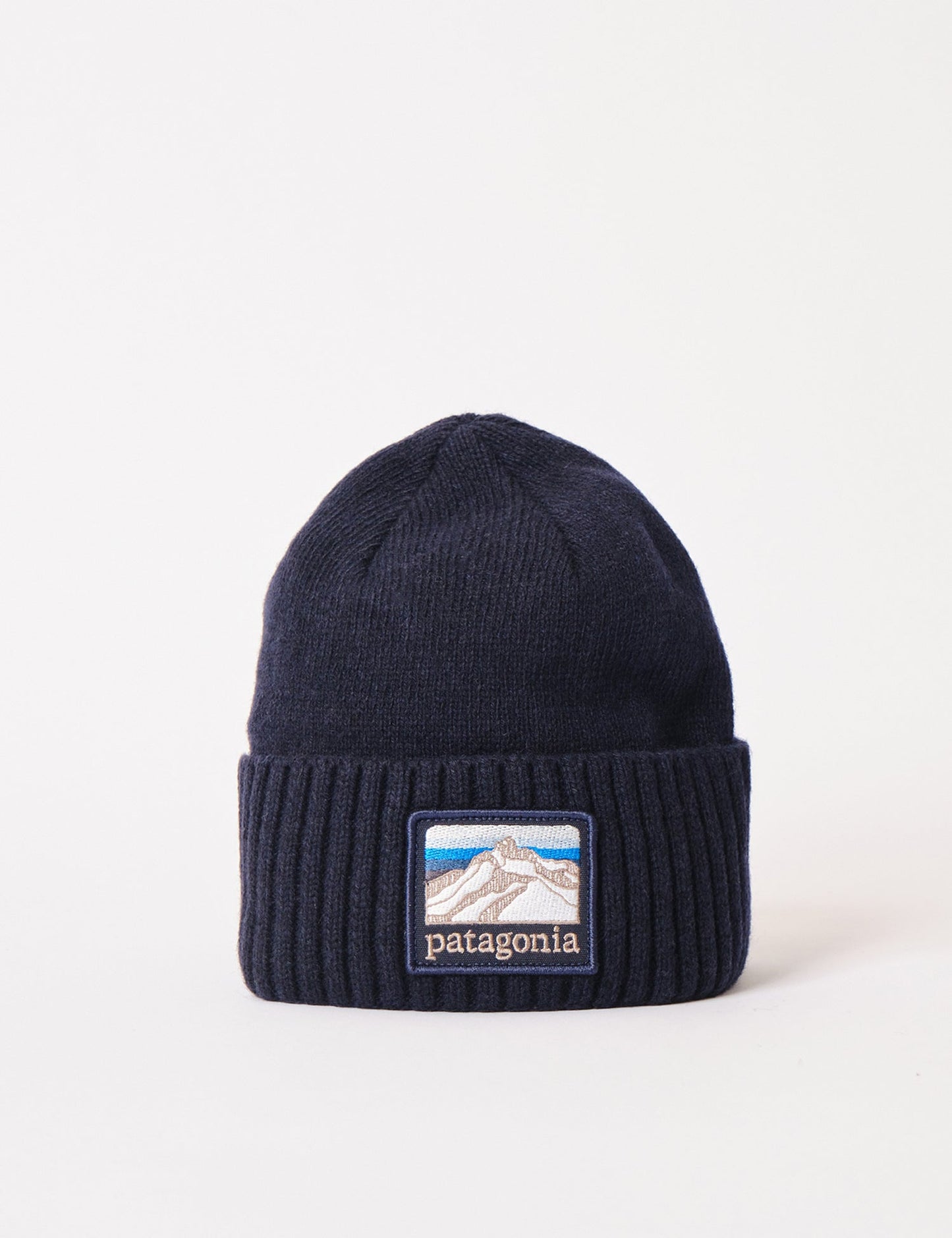 Pata Brodeo Line Logo Ridge Beanie Hat - Classic Navy Blue