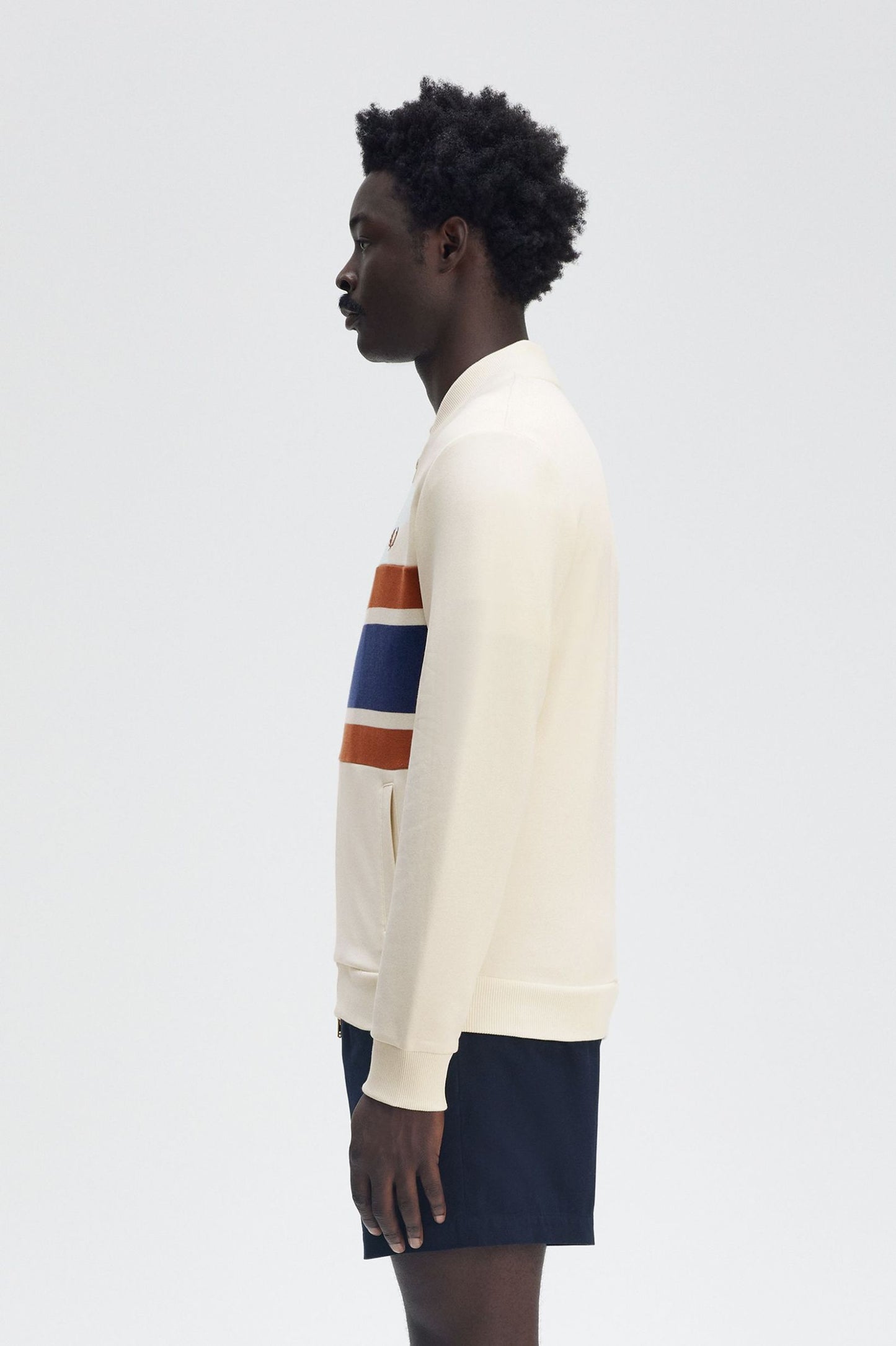 Panelled Zip Through Sweatshirt