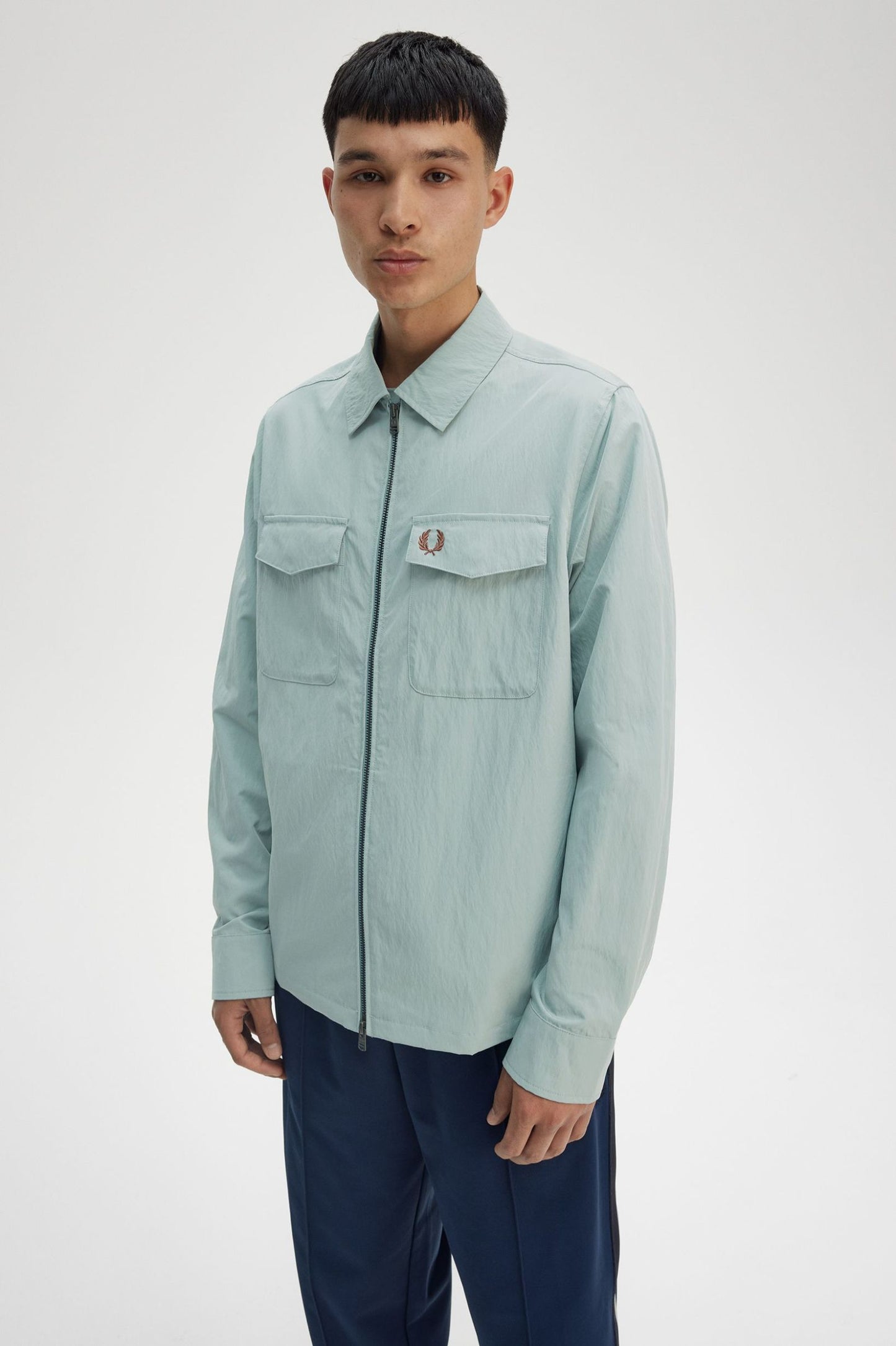 Textured Zip-Through Overshirt