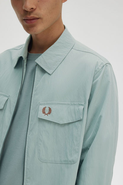 Textured Zip-Through Overshirt