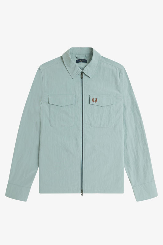 Textured Zip-Through Overshirt