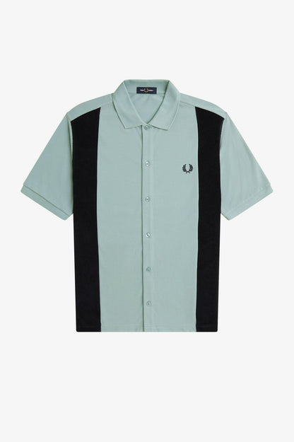 Towelling Panel Polo Shirt