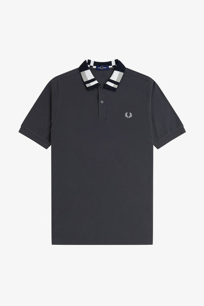 Chequerboard Collar Polo Shirt