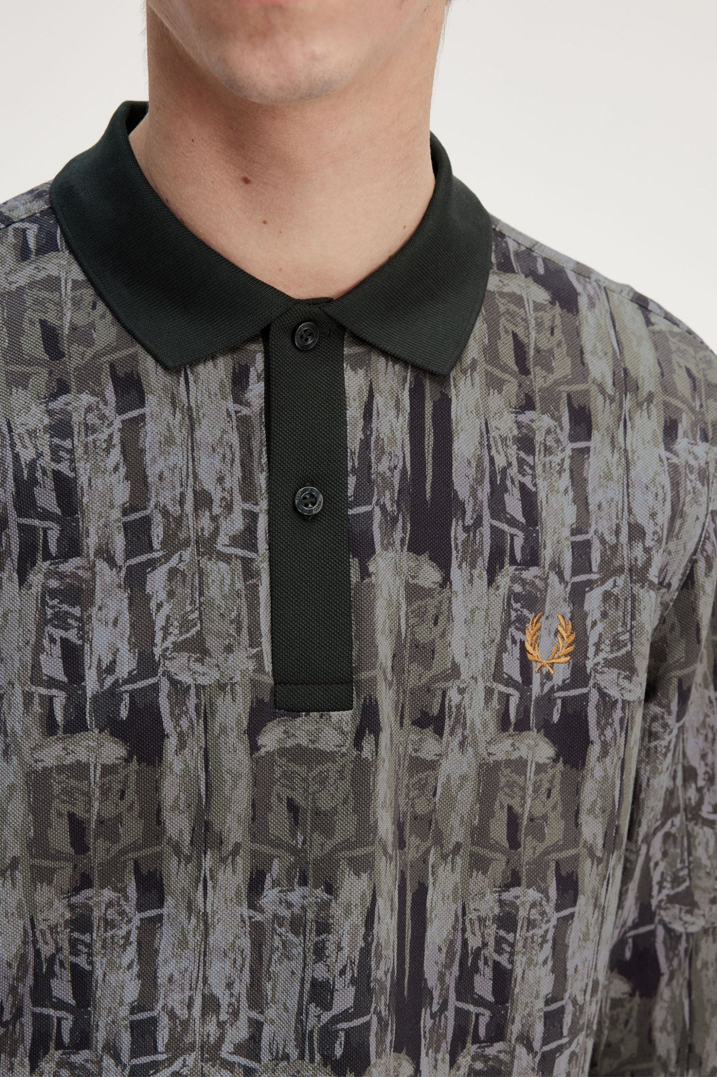 Abstract Print Polo Shirt