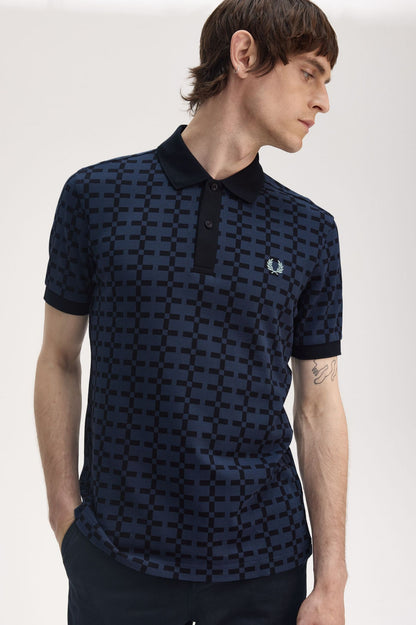 Jacquard Print Polo Shirt