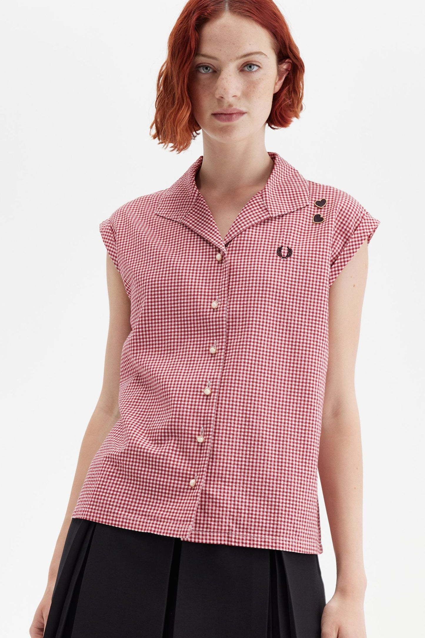 Amy Winehouse FoundationOpen Collar Gingham Shirt